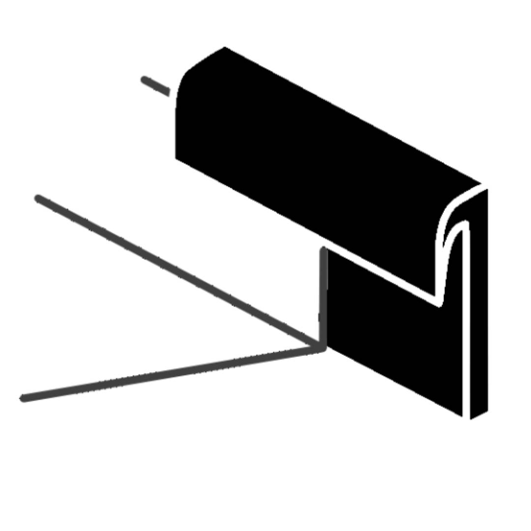 Seitenteile auf Aluminium Fensterbank aufstecken
