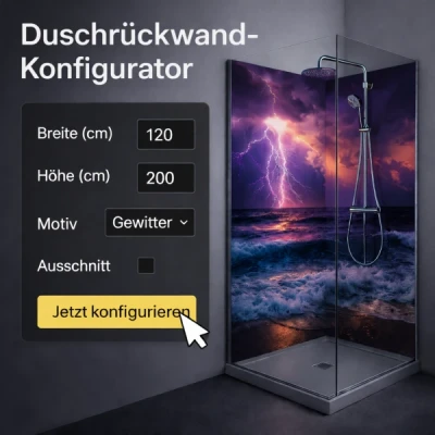 Duschrückwand nach Maß planen: Maße,...
