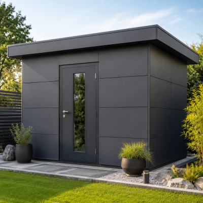 Gartenhaus verkleiden mit...