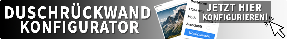 Duschrückwand Konfigurator