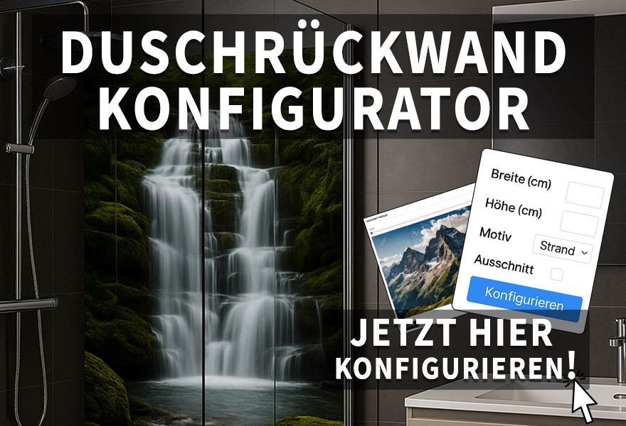 Duschrückwand Konfigurator