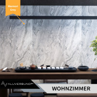 PVC Wandpaneel Duschrückwand Marmori Grey in Marmor-Opt