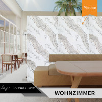 PVC Wandpaneel Duschrückwand Picasso in Marmor-Optik - 