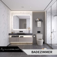 PVC Wandpaneel Duschrückwand Picasso in Marmor-Optik - 