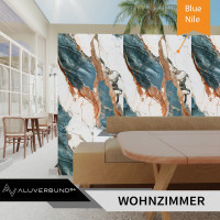 PVC Wandpaneel Duschrückwand Blue-Nile in Marmor-Optik 