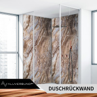 PVC Wandpaneel Duschrückwand Arabescato-Brown in Marmor