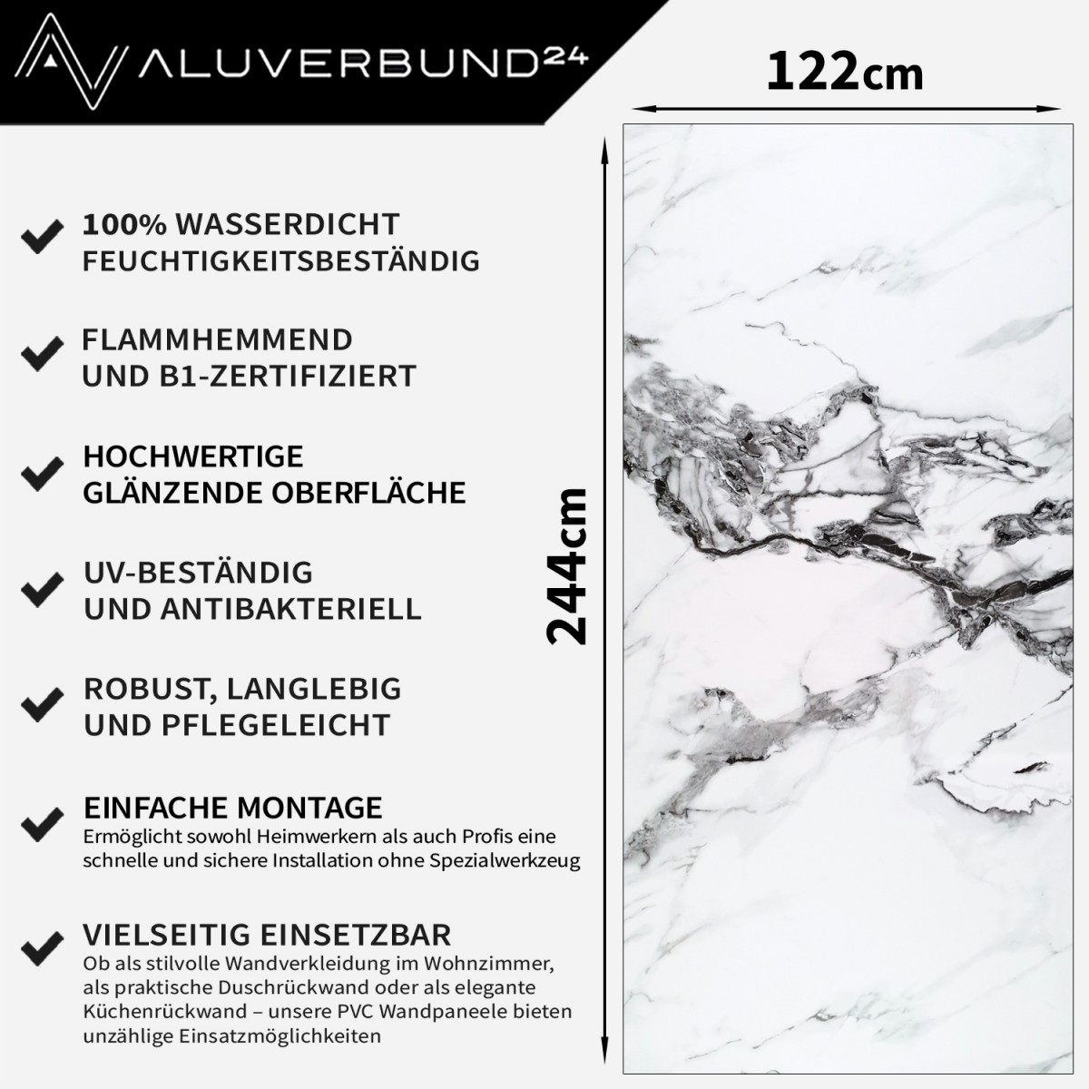 Wandpaneel Marmor Optik