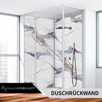 PVC Wandpaneel Duschrückwand Blue-Sky in Marmor-Optik H