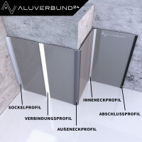 100cm Verbindungsprofil für 3 mm Platten Schwarz RAL900
