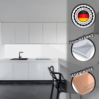 Küchenrückwand aus 3mm Aluverbundplatte Weiß