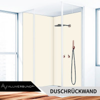 PVC Wandpaneel Duschrückwand Dirty-White (Altweiss) Hoc