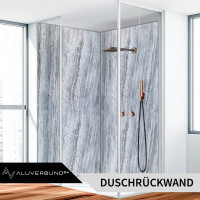 PVC Wandpaneel Duschrückwand Titan Grey Hochglanz - 122