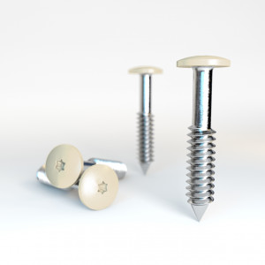 HPL Fassadenschrauben 4,8x38 Elfenbein RAL1015