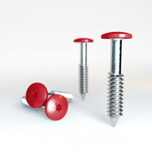 HPL Fassadenschrauben 4,8x38 Rot RAL3020