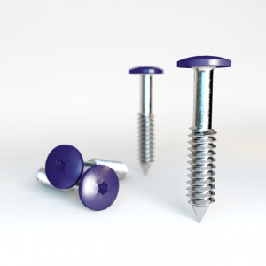 HPL Fassadenschrauben 4,8x38 Marineblau RAL5002