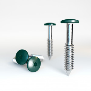 HPL Fassadenschrauben 4,8x38 Moosgrün RAL6005