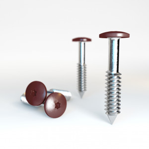HPL Fassadenschrauben 4,8x38 Braun RAL8015