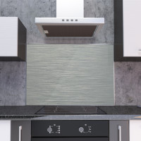 Küchenrückwand aus 3mm Aluverbundplatte Silber-Geb