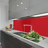 Küchenrückwand aus 3mm Aluverbundplatte Rot RAL302