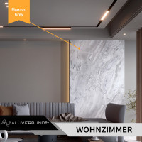 PVC Wandpaneel Wandfliesen Marmori-Grey in Marmor-Optik Hoch