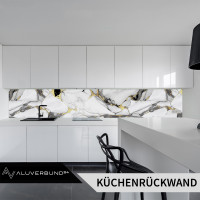 PVC Wandpaneel Duschrückwand Onyx-Gold in Marmor-Optik 