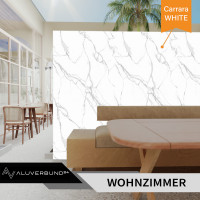 PVC Wandpaneel Duschrückwand Carrara-White in Marmor-Op