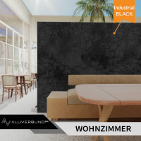 PVC Wandpaneel Duschrückwand Industrial-Black in Naturs