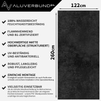 PVC Wandpaneel Duschrückwand Industrial-Black in Naturs