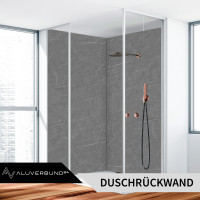 PVC Wandpaneel Duschrückwand Arctic-Grey in Natursteino