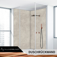 PVC Wandpaneel Duschrückwand Desert-Taupe in Naturstein