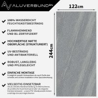 PVC Wandpaneel Duschrückwand Slate-Grey in Natursteinop