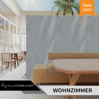 PVC Wandpaneel Duschrückwand Slate-Grey in Natursteinop