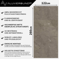 PVC Wandpaneel Duschrückwand Vulcano-Brown in Naturstei