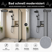 PVC Wandpaneel Duschrückwand Classic-Grey in Naturstein