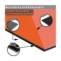 Duschrückwand/Wandpaneel aus Aluverbund 3mm Elfenbein/R