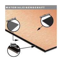 Duschrückwand/Wandpaneel aus Aluverbund 3mm Kupfer-Geb&