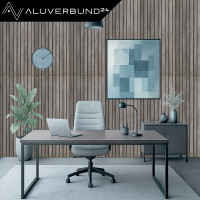 3D Wandpaneel Styropor Platte 120x50cm Holzoptik Grau - Fass