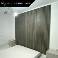 3D Wandpaneel Styropor Platte 120x50cm Holzoptik Grau - Fass