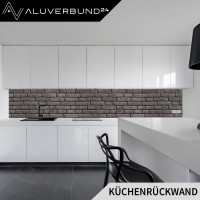 3D Wandpaneel Styropor Platte 120x50cm Backstein Grau - Fass