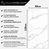 PVC Wandpaneel Wandfliesen Carrara-White in Marmor-Optik Hoc