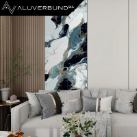 PVC Wandpaneel Duschrückwand Azure-Onyx-Gold in Marmor-