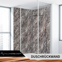 PVC Wandpaneel Duschrückwand Graphite-Ember in Marmor-O