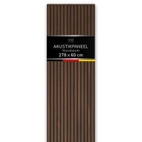 Akustik-Wandpaneel Slim 278x60cm Nussbau gallery