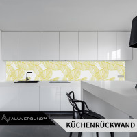 PVC Wandpaneel Duschrückwand 3D GOLD FLOWERS Hochglanz 