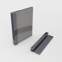 300cm Abschlussprofil für 3 mm Platten Anthrazit RAL701