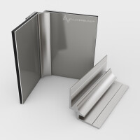 200cm Inneneckprofil für 3 mm Platten Silber E6Ev1 1