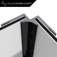 200cm Inneneckprofil für 3 mm Platten Silber E6Ev1 2