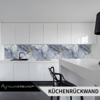 PVC Wandpaneel Duschrückwand Iceberg-Gold in Marmor-Opt