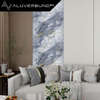 PVC Wandpaneel Duschrückwand Iceberg-Gold in Marmor-Opt