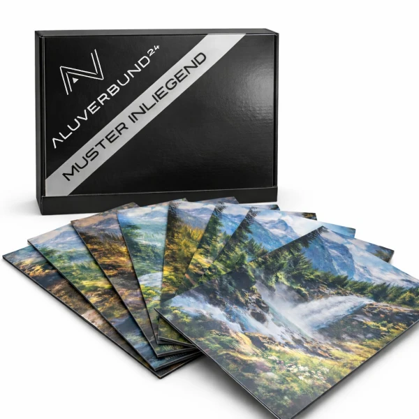 Aluverbund Musterpaket mit 8 Oberflächen